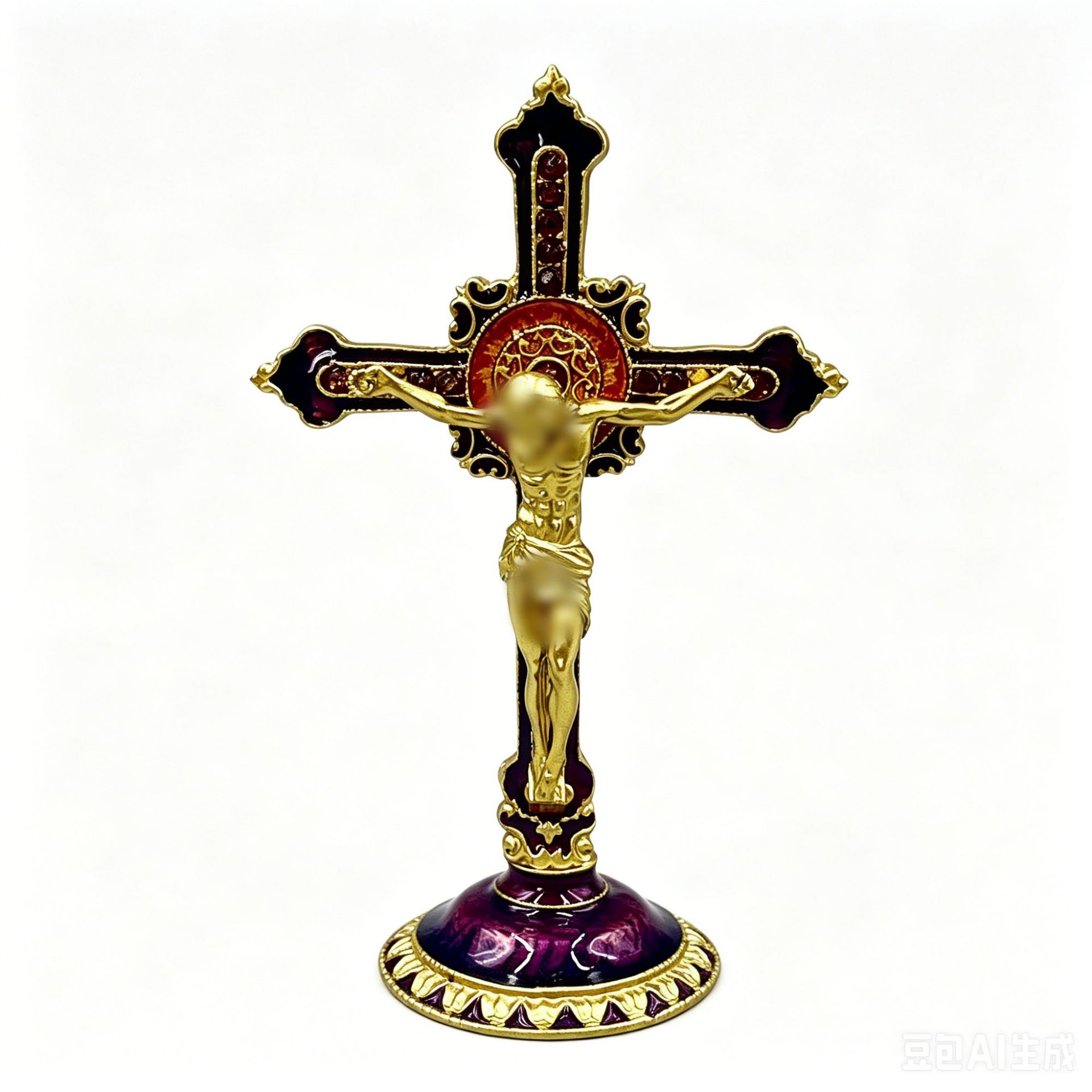 Clásico europeo, adornos de diamante cruzados para el hogar, oraciones amargas, artesanías de metal, regalos al por mayor.