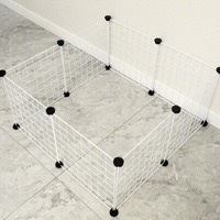 Ligero mascota jaula de hierro multi-funcional valla de montaje Super carga cambiable pequeño mediano perro gato conejo valla