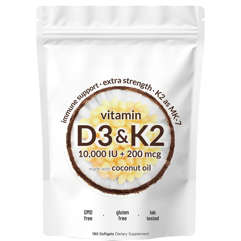 TK爆款 维生素Vitamin D3+K2软胶囊D3K2阳光维生素复合物膳食补充|undefined