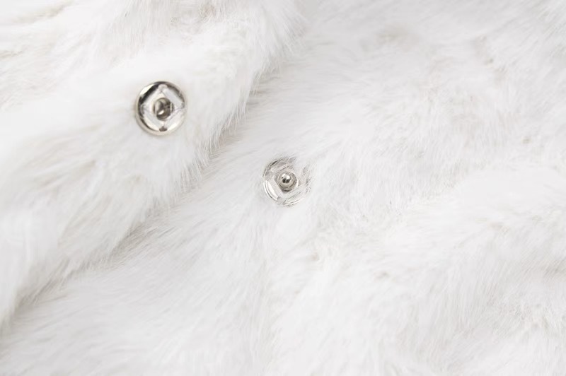 910g Weight Faux Fur Coat Outerwear Type Long Sleeve Sleeve Length Imitation fur Fabric Type Long Top Length Holiday, Daily Occasion Turndown Neckline Loose Fit Type Solid Color Pattern Winter, Autumn Season Women's Gender Elegant, Streetwear Style Women's Elegant Streetwear Solid Color Faux Fur Coat 3