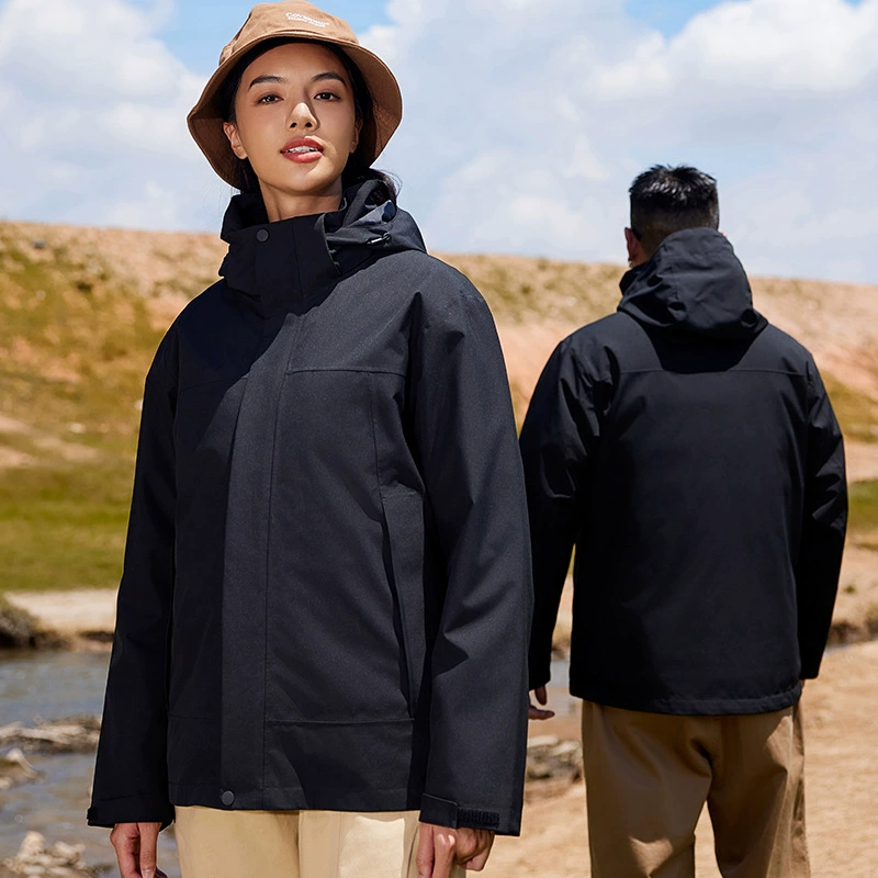Наружная куртка три в одном мужчины и женщины с горячим уплотнением съемный вкладыш ветрозащитный водонепроницаемый путешествия альпинистская куртка мужской