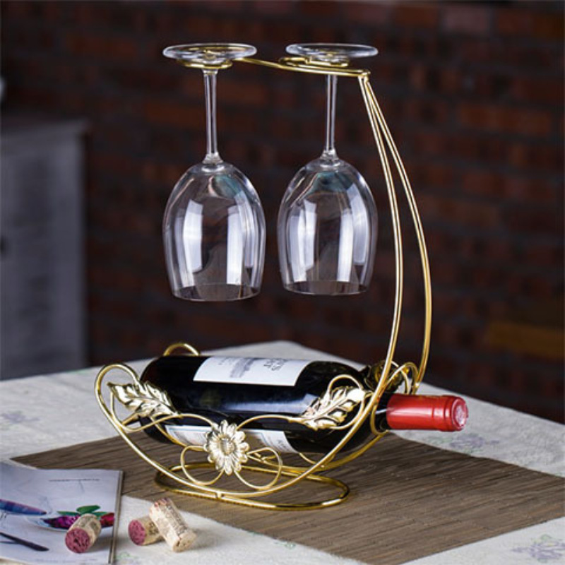 Decoración creativa del hogar Estante de vino Estante de copa de vino al revés Estante de vino Estante de vino Decoración del hogar Estante de copa de vino Estante de vino Pintura Wen Wu