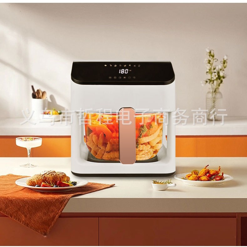 Cross-Border Air Fryer Transparent Visual Multi-Function Touch Electric Oven Large Capacity Touch Screen Large Screen Electric Fryer Foreign Trade