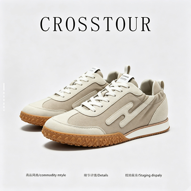 New cross-border high-quality genuine leather 2026 spring new invisible height-increasing sneakers, color-blocked, versatile for both men and women New cross-border high-quality genuine leather 2026 spring new invisible height-increasing sneakers, color-blocked, versatile for both men and women
