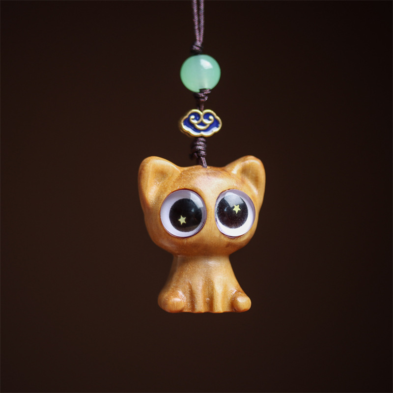 백단향 고양이 펜던트