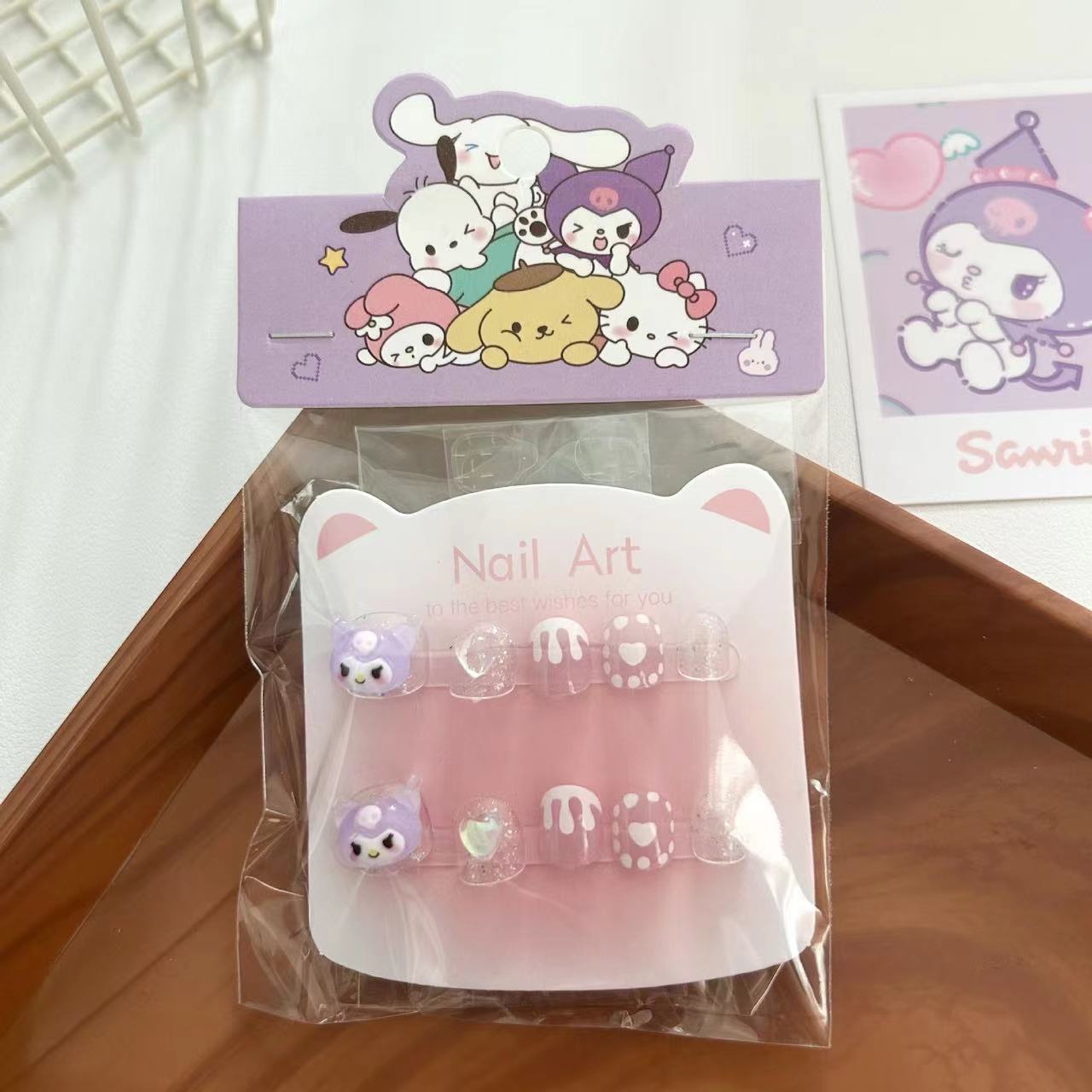 Niños dibujos animados estereoscópicos pegatinas de uñas niñas parches de uñas bebés desmontables impermeables uñas al por mayor