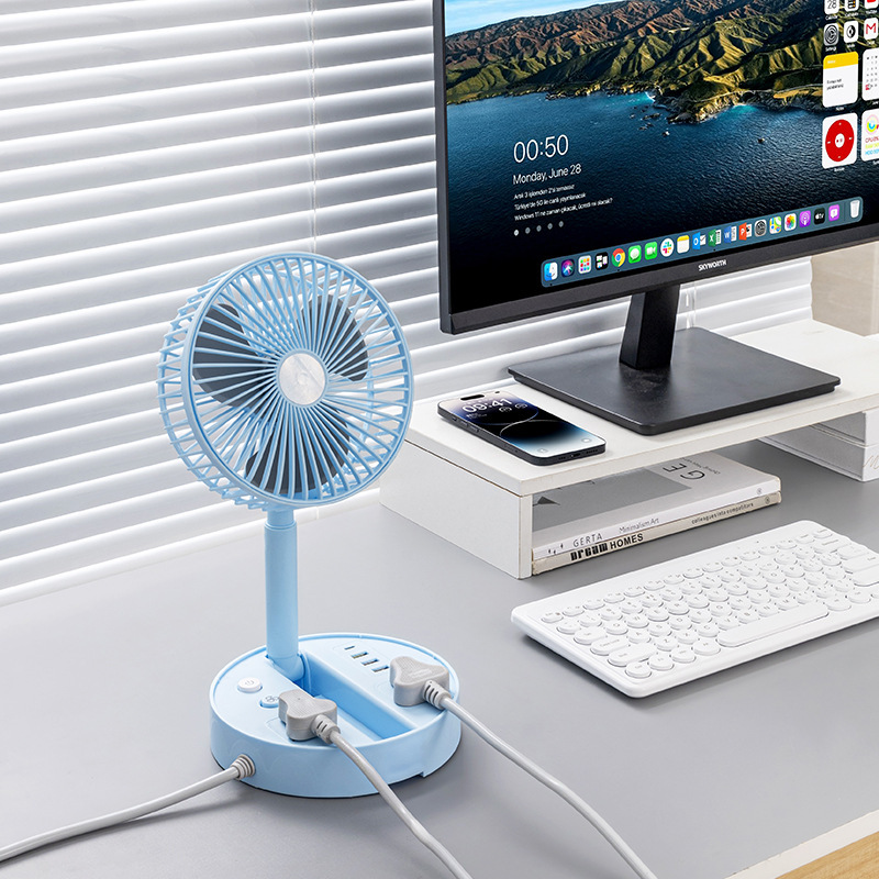 Verano con enchufe de ventilador USB TYPE-C pequeño ventilador tablero de enchufe tablero de escritorio portátil