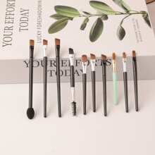 定制刀锋眉刷斜头眼部化妆刷 一套眼影刷美妆工具厂家货源批发