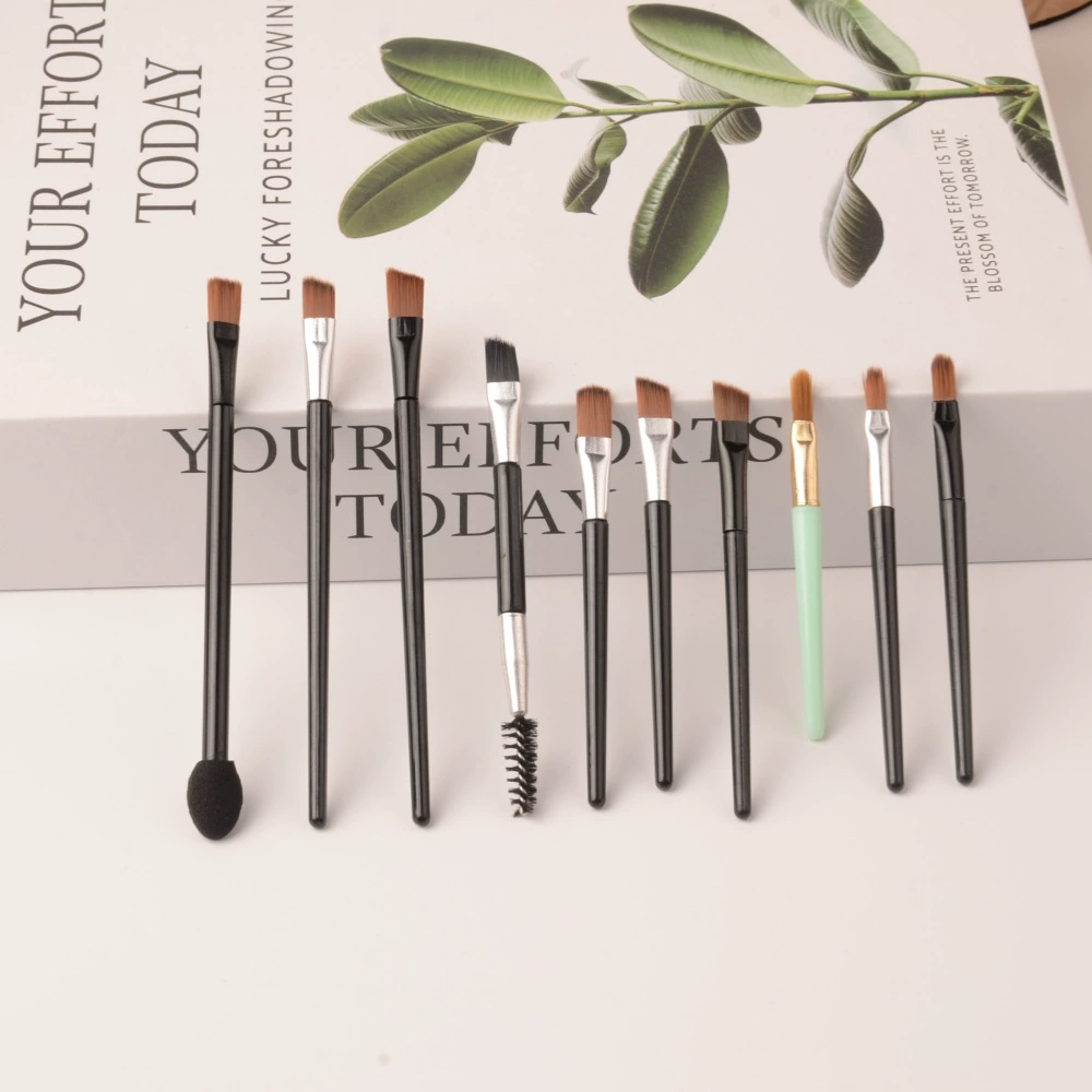Кисть для бровей с индивидуальным лезвием, косая кисть для макияжа глаз, набор кистей для теней для век, оптовая поставка производителя косметических инструментов