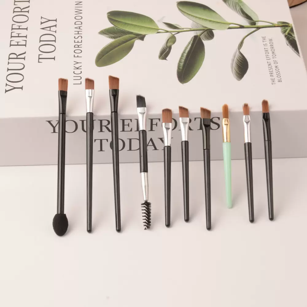 定制刀锋眉刷斜头眼部化妆刷 一套眼影刷美妆工具厂家货源批发