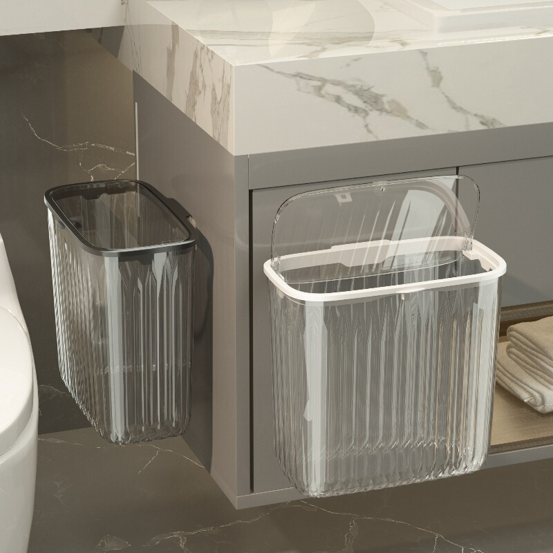 Wall-Mounted Trash Can for Bathroom, Household Bathroom and Toilet-Specific Bin, Kitchen Hanging Trash Can, Sanitary Bin, Narrow Floor-Standing Bin Wall-Mounted Trash Can for Bathroom, Household Bathroom and Toilet-Specific Bin, Kitchen Hanging Trash Can, Sanitary Bin, Narrow Floor-Standing Bin