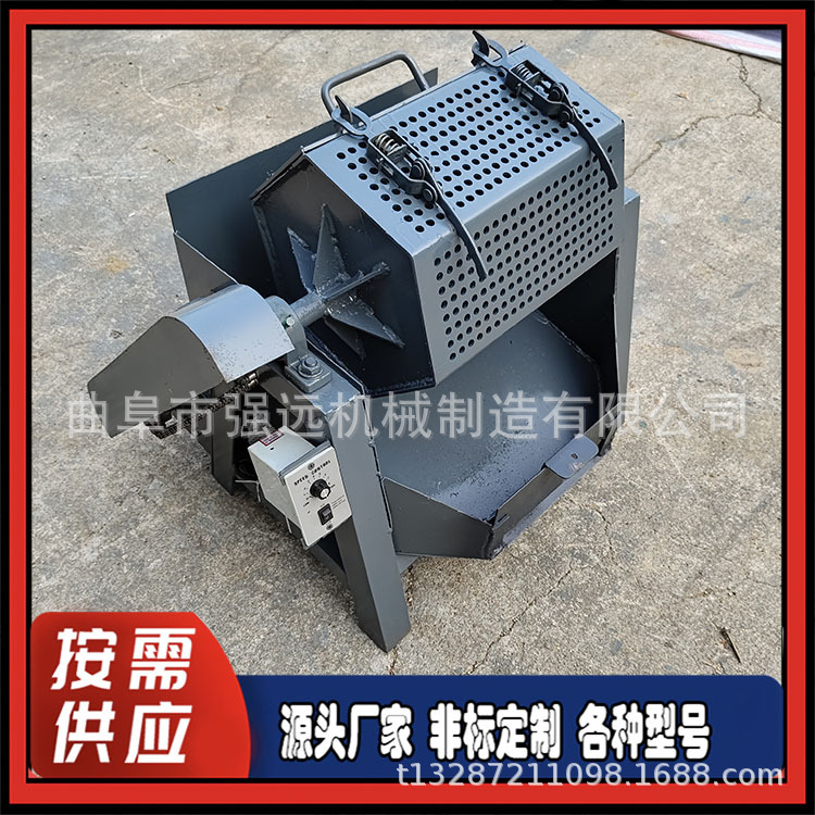 六角滚筒抛光机打磨废铁15立方容量干磨机去毛刺除锈电动研磨机