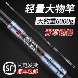 绝影轻量大物竿威海鱼竿手竿超轻超硬碳素19调台钓鲢鳙青鲟巨物竿