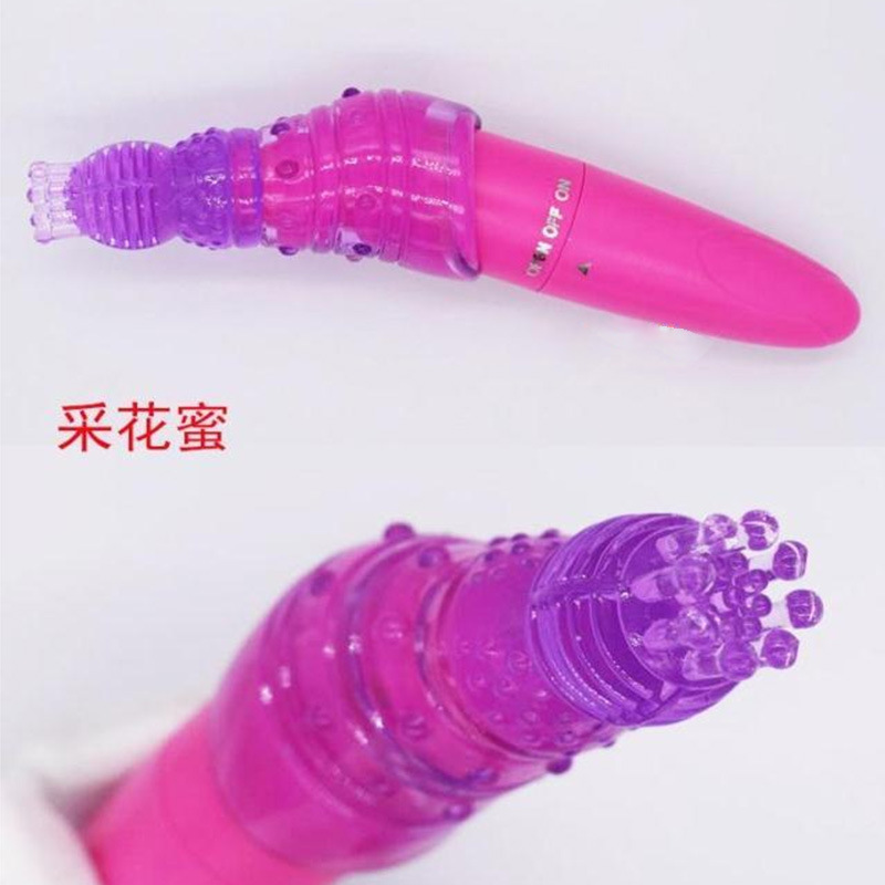 Jumping Egg Headgear Vibrator Accessory with Extended Clitoral Tongue, Purple Soft Silicone — detail image 5