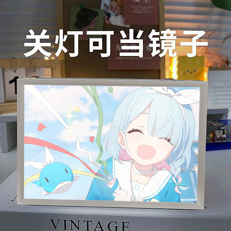 碧藍ファイル霞沢美遊周辺鏡照明画手作り創意ins風電競房雰囲気置物|undefined
