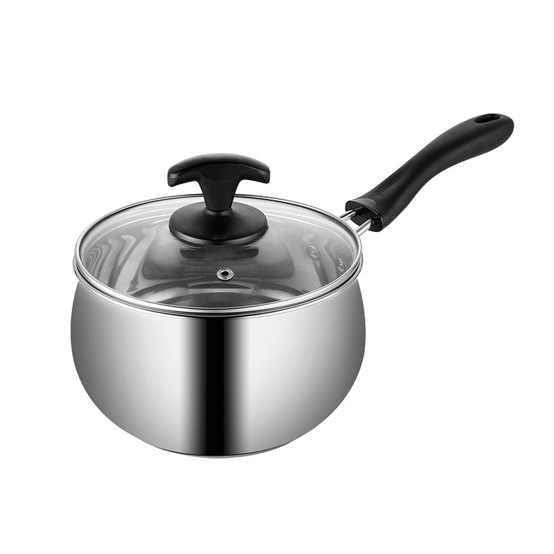 Espesado compuesto inferior de acero inoxidable olla de leche hogar olla de desayuno olla de fideos Cocina de Inducción práctica actividad olla de regalo