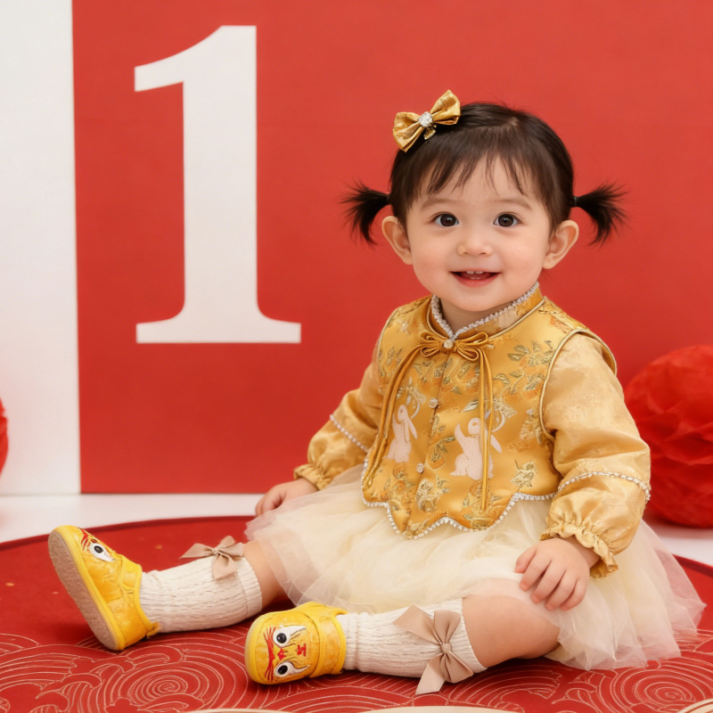 Children's Hanfu for Girls, New Spring Style, One-Year-Old Baby Girl Dress, Birthday Party Princess Dress, Chinese Style Traditional Dress