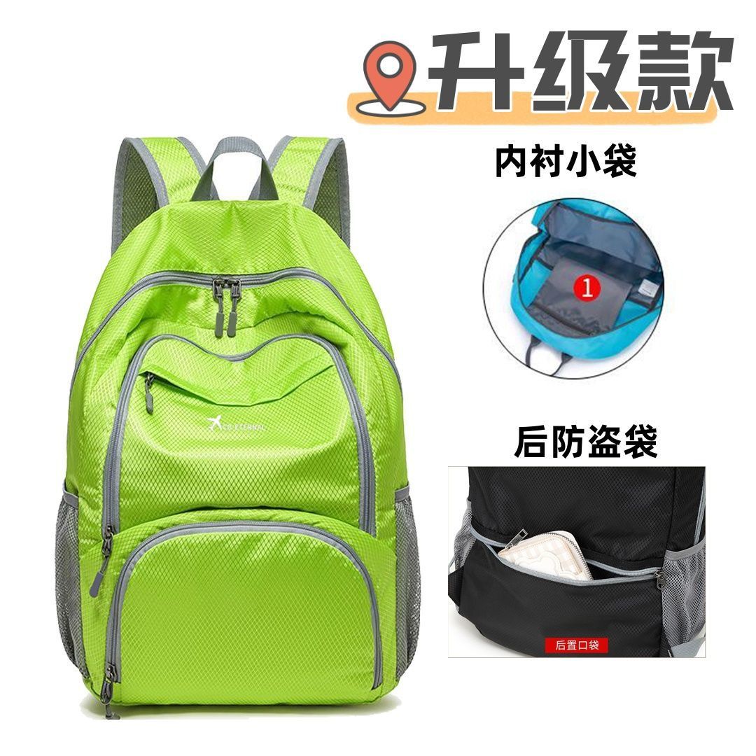 Hombres resistentes al agua ultraligero plegable viaje mochila al aire libre portátil de montaña bolsa de estudiantes bolsa de piel de mujer