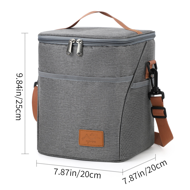 Bolsa de almuerzo portátil de gran capacidad bolsa de aislamiento de tela Oxford transfronteriza bolsa de hielo inclinada bolsa de picnic al aire libre bolsa de preservación