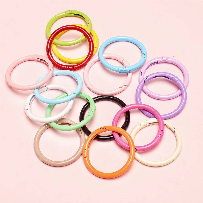 40mm Colorful Paint Spring Ring Keychain Mobile Phone Chain Jewelry Accessories Open Spring Buckle Book Ring Connection Clip 40mm Colorful Paint Spring Ring Keychain Mobile Phone Chain Jewelry Accessories Open Spring Buckle Book Ring Connection Clip