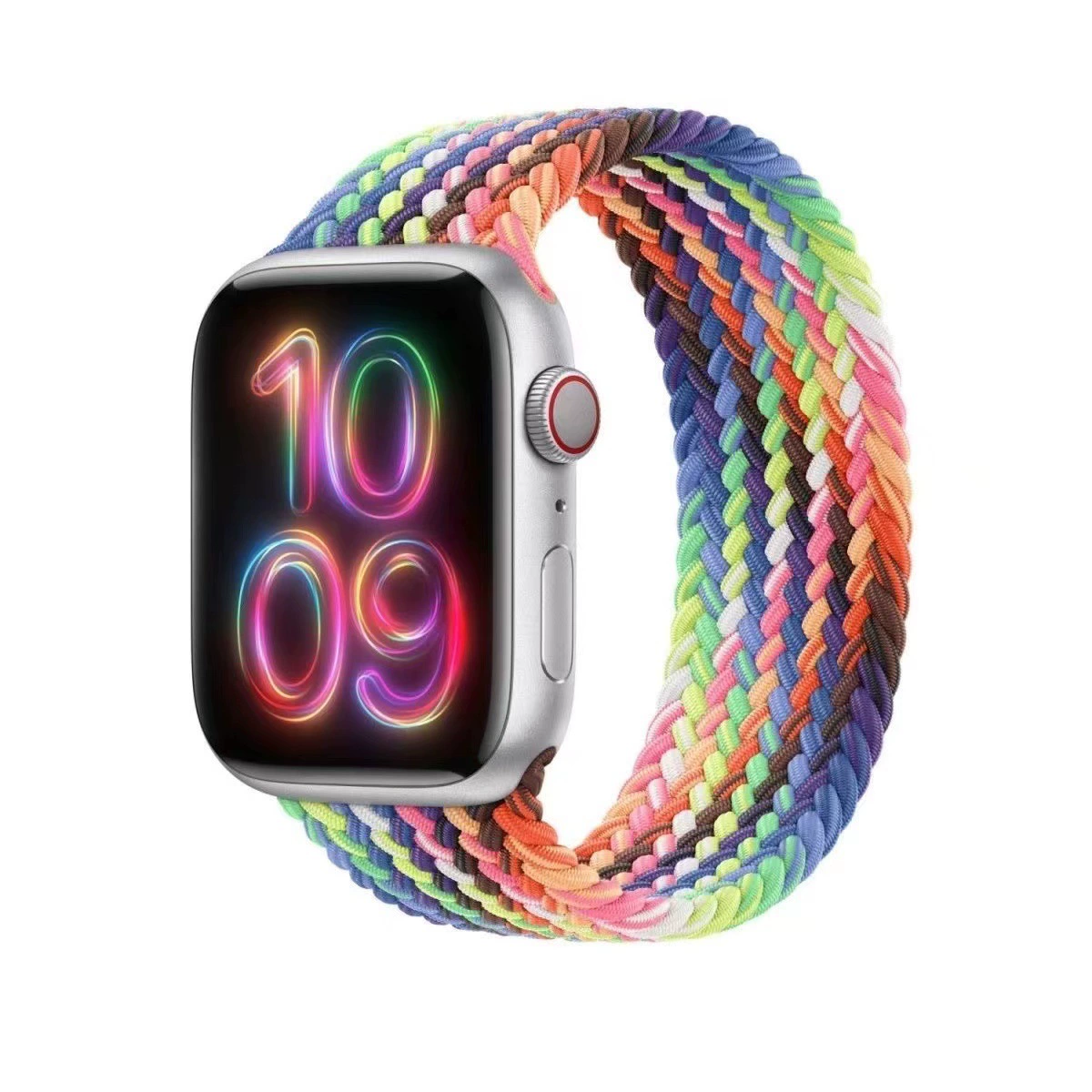 Ремешок для часов (Apple) нейлоновый тканый эластичный однослойный, 22 мм пластиковый разъем, длины 125–165 мм