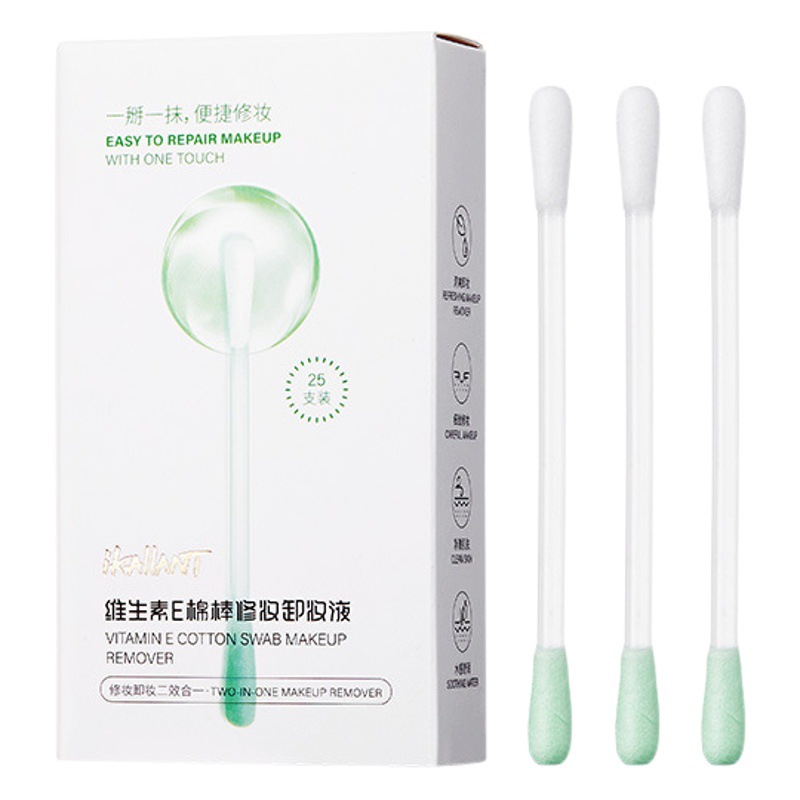 IkAllANT removedor de maquillaje hisopo de algodón con removedor de maquillaje Limpieza de belleza viene con corrección líquido removedor de maquillaje hisopo de algodón TikTok caliente