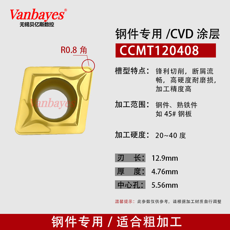 10개입) CCMT120408 UE3020 강재 내마모형