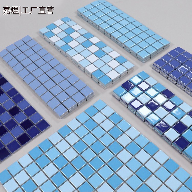 Swimming Pool Ceramic Mosaic Blue White Puzzle Tiles Hotel Outdoor Pool Fish Pond Landscape Pool Tiles Swimming Pool Ceramic Mosaic Blue White Puzzle Tiles Hotel Outdoor Pool Fish Pond Landscape Pool Tiles