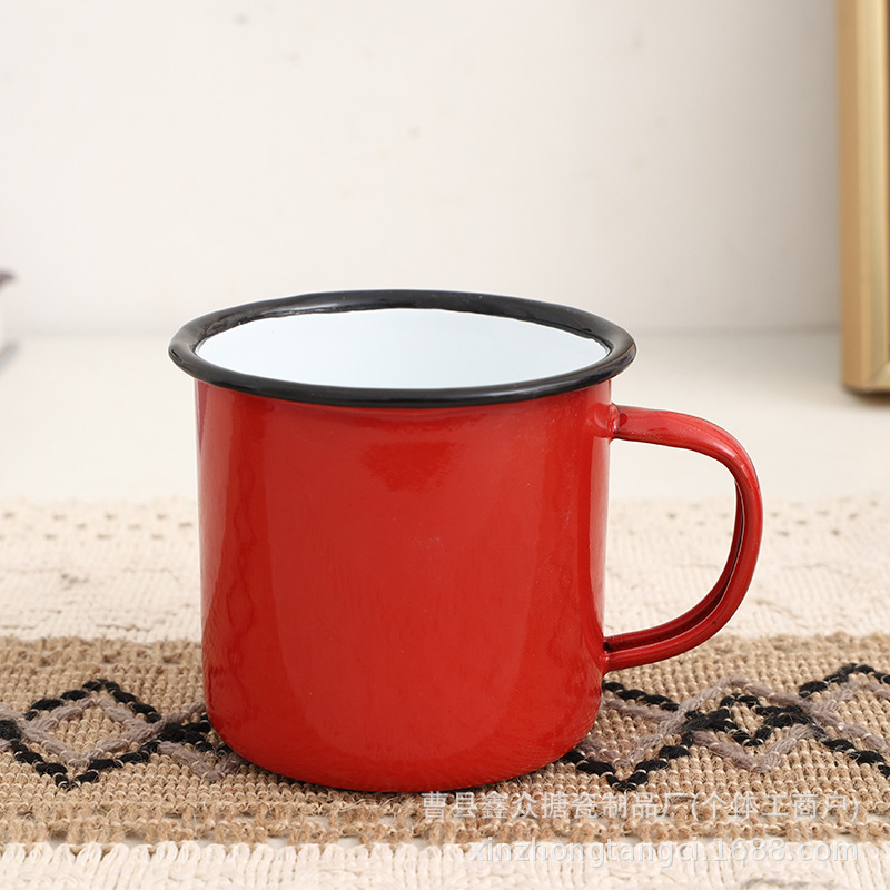360ML tazas de esmalte transfronterizas al por mayor tazas de té de esmalte gruesas tazas de color tazas de té de estilo antiguo tazas personales image 8
