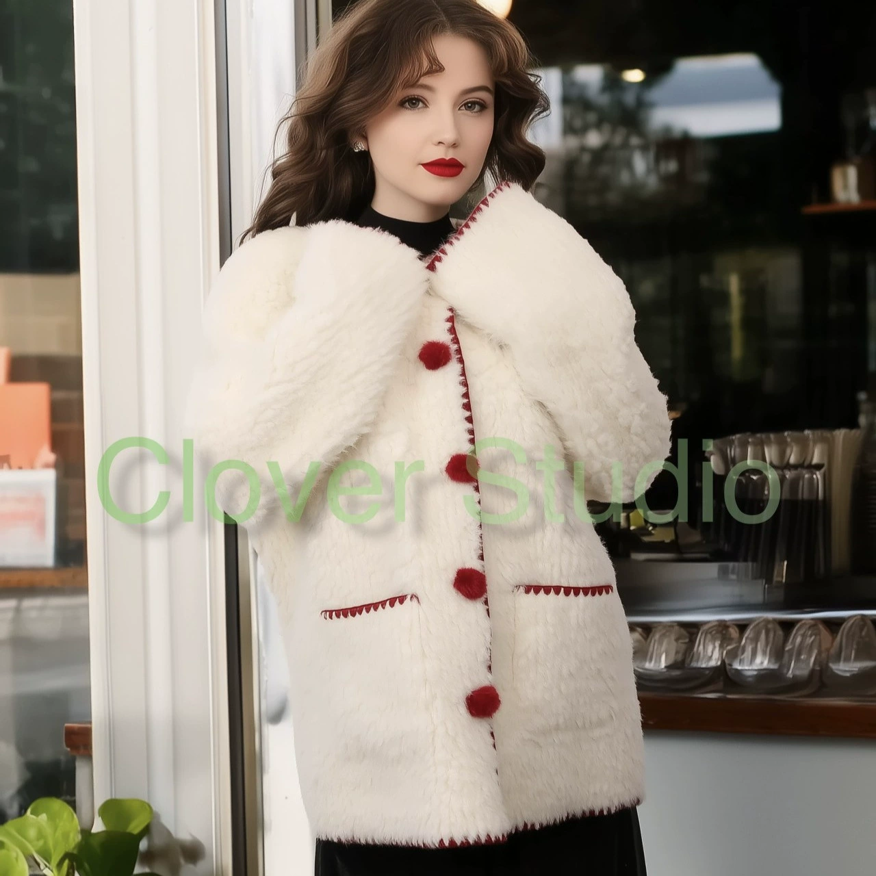 Новогодняя рождественская рубашка маленький ароматный ветер пуговица