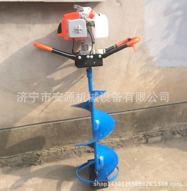 植树用螺旋式挖坑机 拖拉机牵引式挖坑种植机 手持式挖坑机