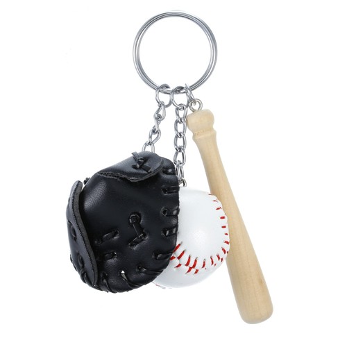 Creative baseball keychain bag hook, baseball three-piece gift set, fashionable couple's small gift hook, wholesale