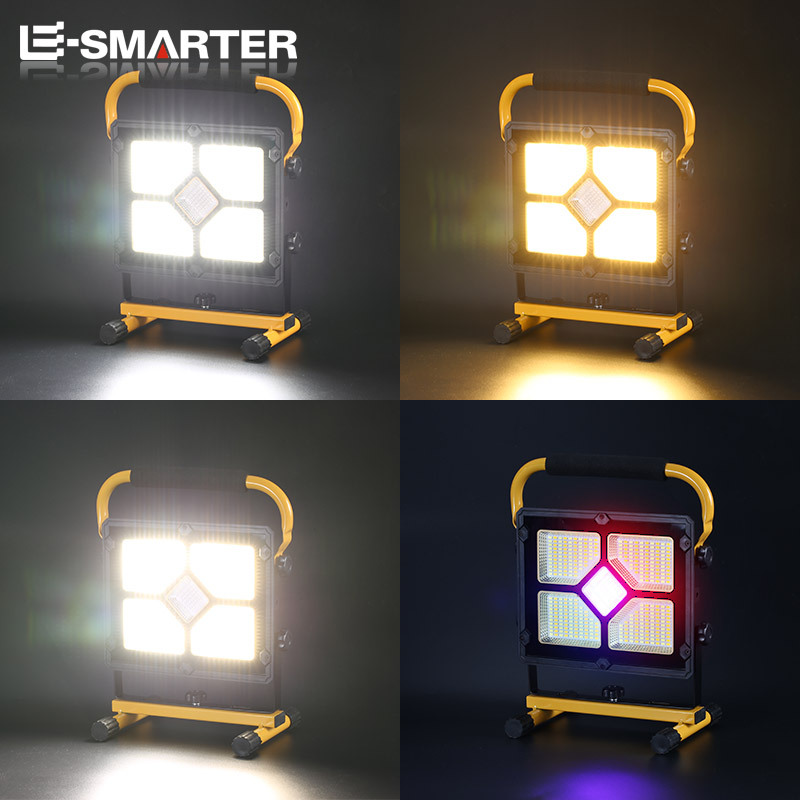 Transfronterizo multifuncional luz fuerte batería incorporada LED de alta potencia de carga solar portátil de detección de luz lámpara de iluminación de emergencia