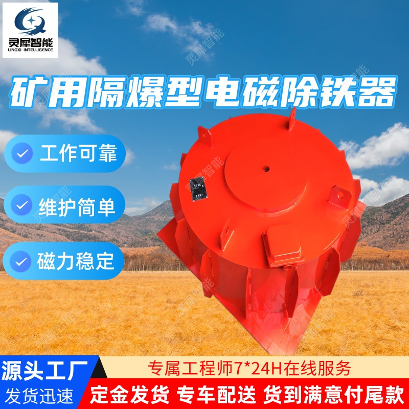 厂家供应矿用隔爆型电磁除铁器 强力型RBCDB-10吊挂盘式除铁器
