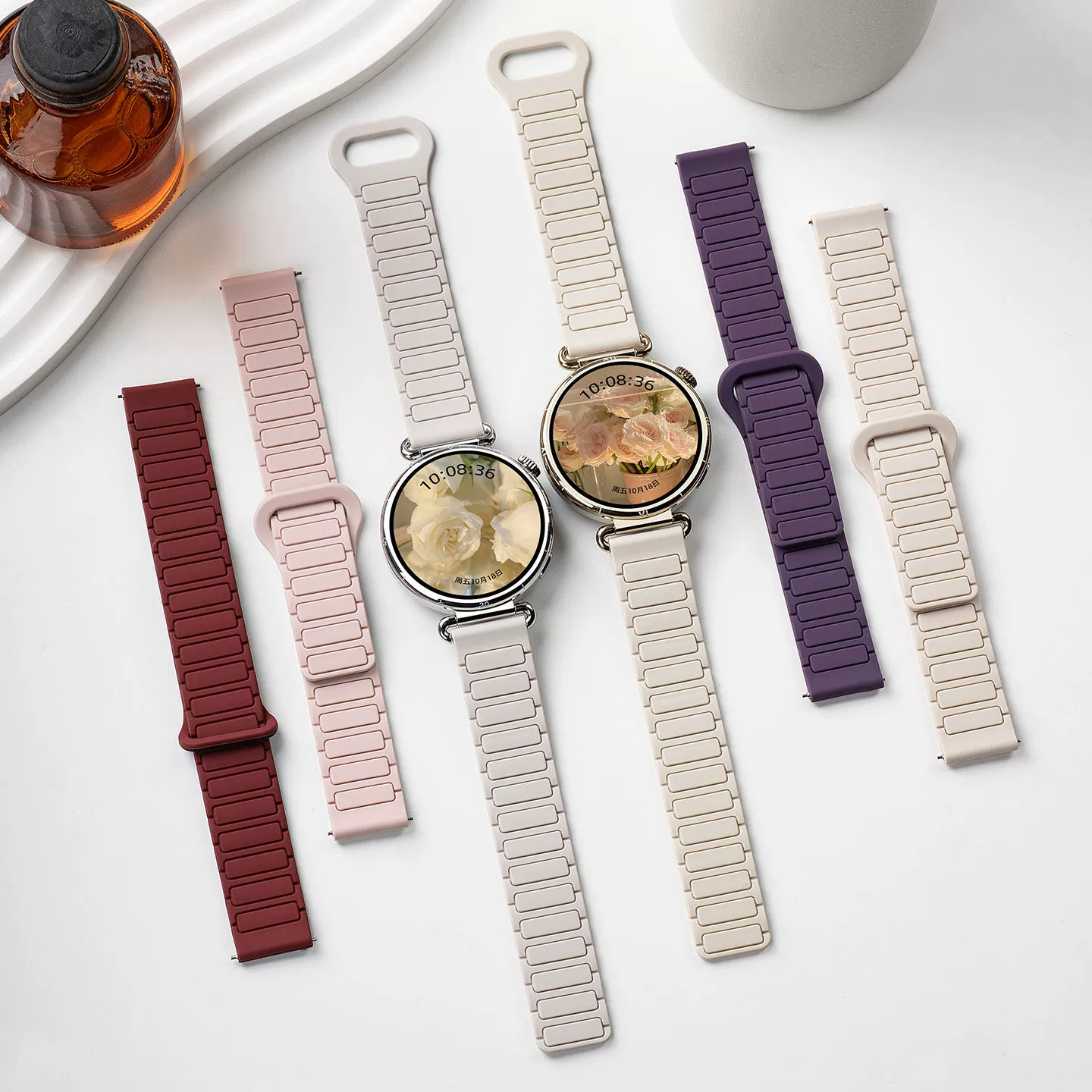 Одни и те же модели у Чжана Цзиньи подходят для ремешка Huawei gt6 gt5 watch watch5 серии gt4 женский силиконовый магнитный всасывающий