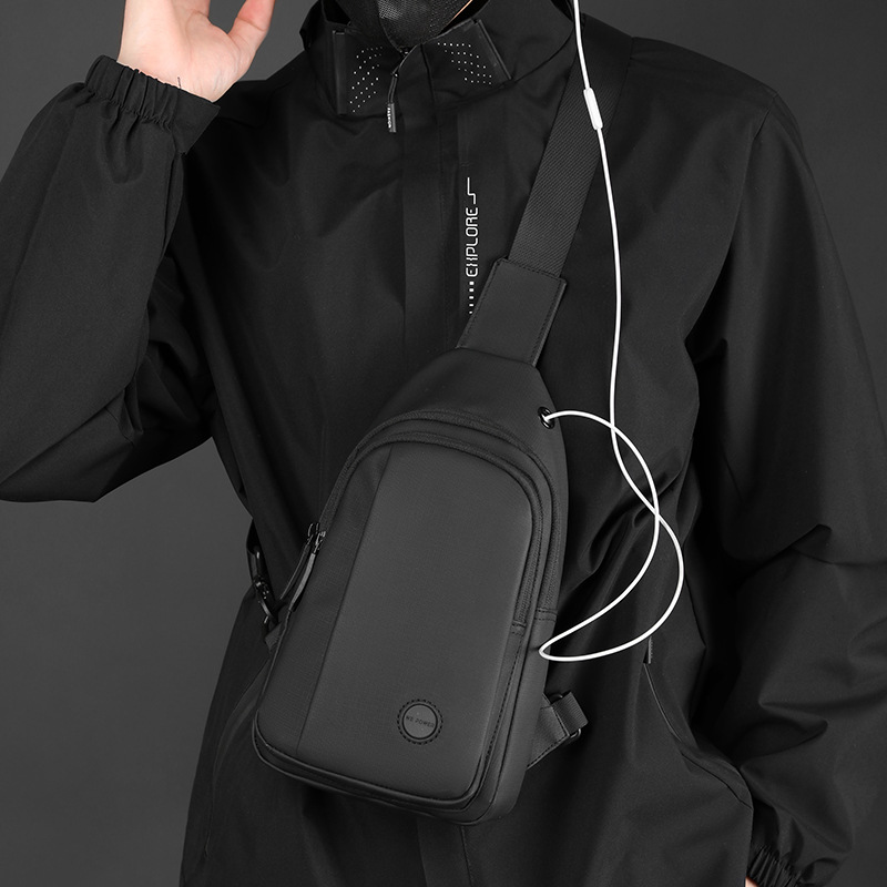 WEPOWER nuevo bolso de pecho para hombre estilo coreano simple y avanzado bolso de mensajero práctico al aire libre casual en el pecho