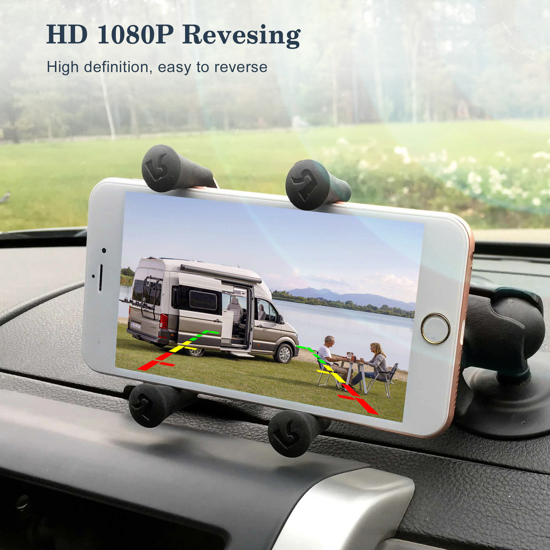 Cross-Border Trailer Waterproof Magnetic Reversing High-Definition 1080/720P Solar Wireless Wifi Car Camera