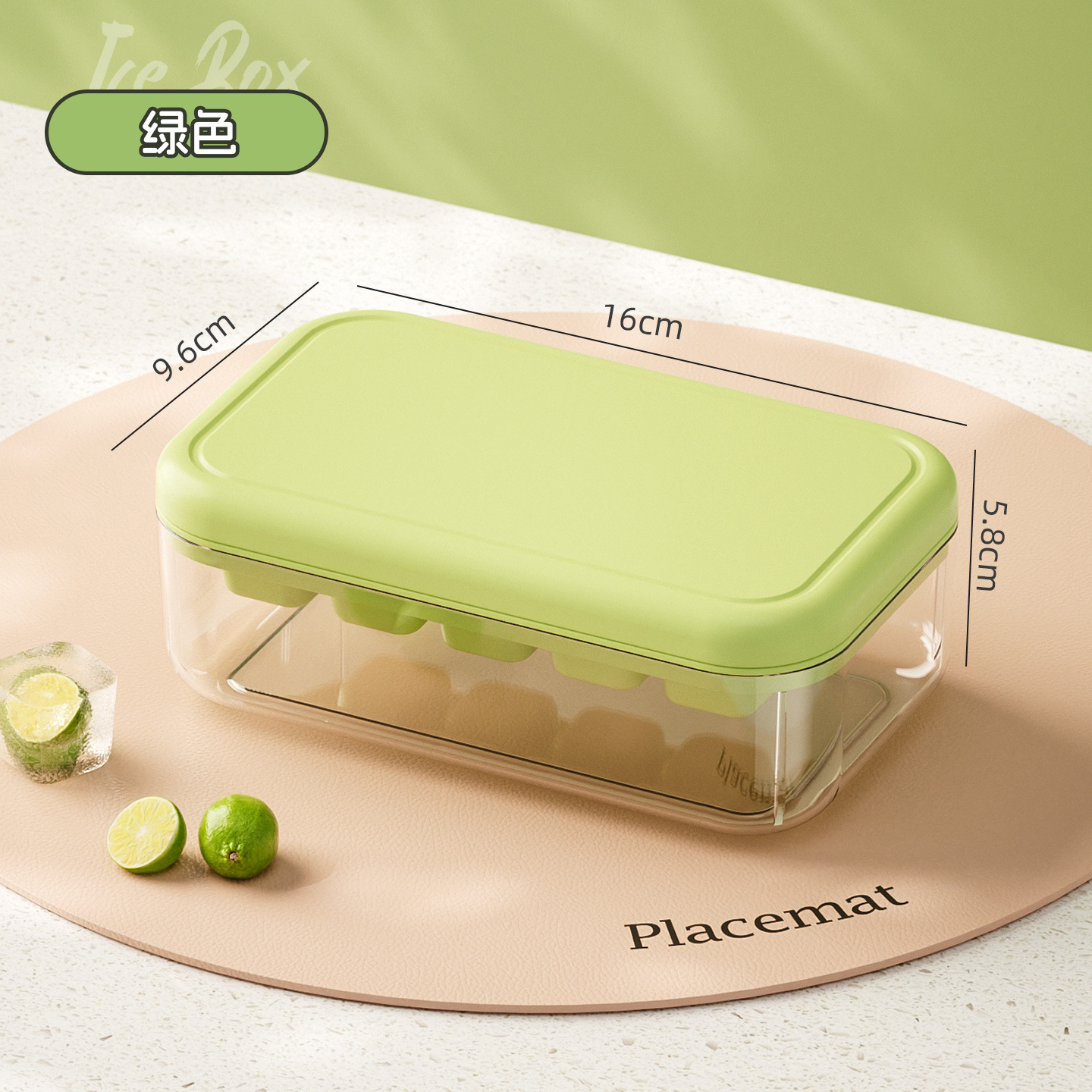 Presión de doble capa de silicona de hielo cuadrícula de hielo película de hielo congelado de grado de alimentos doméstico fácil de desmoldear caja de almacenamiento de hielo