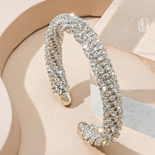 Cross-border Europe and the United States exaggerated bracelet a generation of hair encrusted rhinestone bracelet ladies design sense of niche jewelry ins style