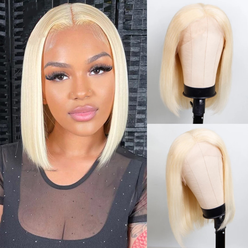 Moda transfronteriza corta pelo recto frente peluca de encaje fibra química cubierta de cabeza fábrica al por mayor image 2