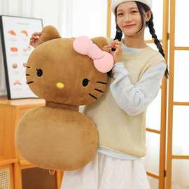 批发KT猫头坐垫靠垫翻盖手机造型懒人可爱毛绒榻榻米靠背卡通床头