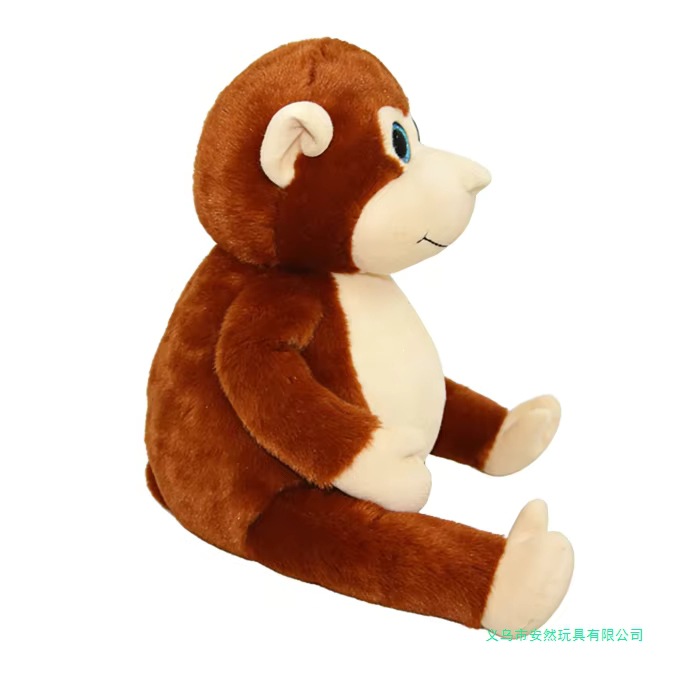 Customized brown monkey plush toy soft plush animal toy red shirt plush toy 31cm -50