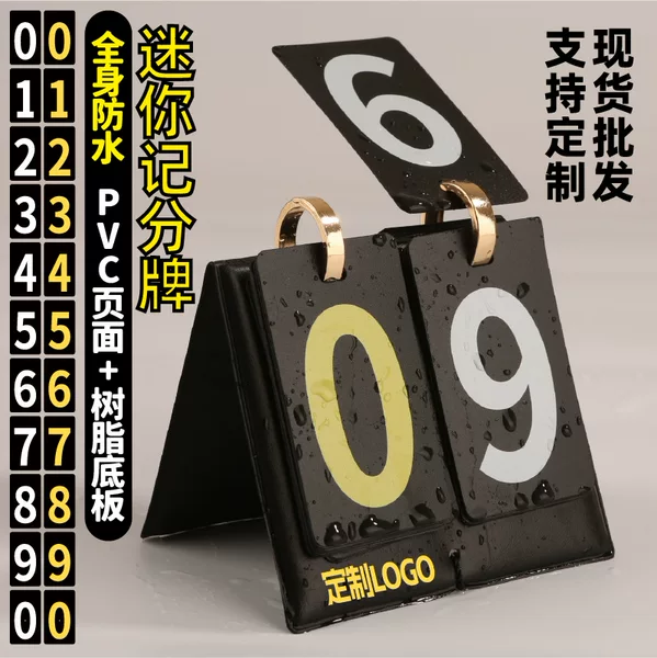 Premium acrylic mini scoreboard, PVC page, waterproof, customizable for poker and tabletop games, with page-turning and countdown functions