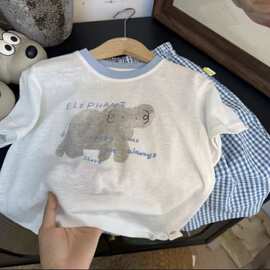 儿童套装夏装防蚊裤新款女童夏季套装薄款灯笼裤宝宝洋气裤子童装