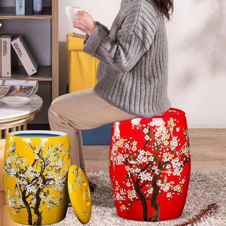 景德镇陶瓷米缸家用50斤米桶带盖密封防虫防潮水缸30斤储米箱大号|ms