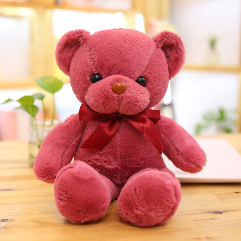 Muñeca de oso de agarre de 8 pulgadas, lanzamiento de boda, muñeca de peluche de oso de diez colores, muñeca de peluche de regalo