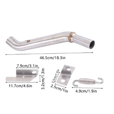 Motorcycle Modification Bajaj Ns200 Middle Section Stainless Steel Exhaust Pipe Special Vehicle Non-Destructive Straight-Up (Exhaust pipe) - bajaj-ns200-middle-section