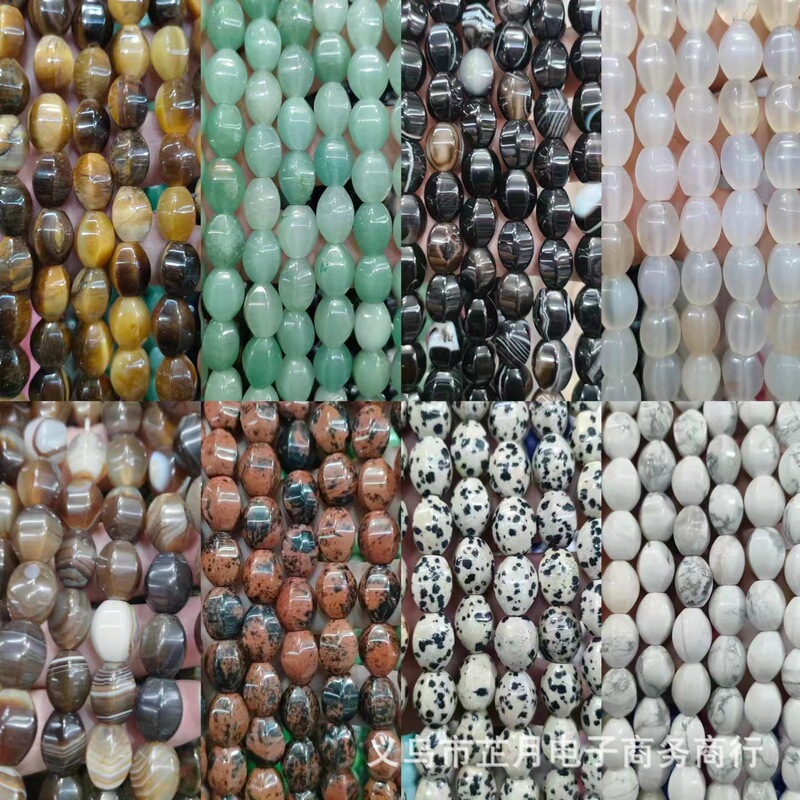 10*14 hexagon beaded agate beaded red agate turquoise Tiger Eye malachite diy accessories loose beads