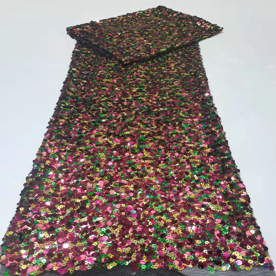 Tela de lentejuelas en stock completo lentejuelas tela malla encaje vestido los niños jx2000 image 4