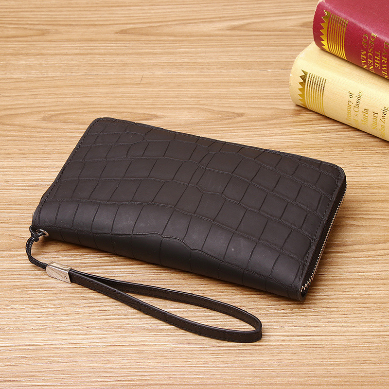 Premium Herren Clutch Aus Echtem Krokodil-leder Mit Handschlaufe_voghion.com